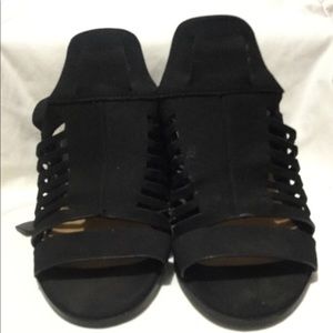 Black heels with ankle straps